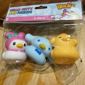 Hello Kitty and Friends 3-Pack Duckies - Pink, Blue, Yellow